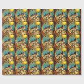 Papier Cadeau Chats de champignons (Plat)