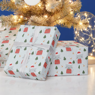 Papier Cadeau Chats de Noël