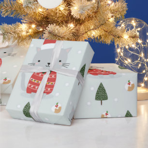 Papier Cadeau Chats de Noël