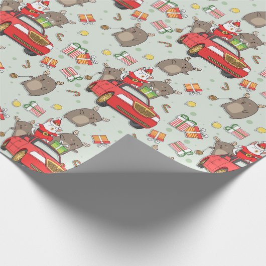 Papier Cadeau Chats de Noël (Coin)