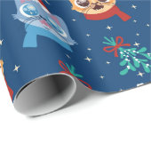 Papier Cadeau Chats de Noël (Coin rond)