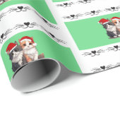 Papier Cadeau Chats de Noël (Coin rond)
