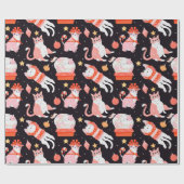 Papier Cadeau Chats de Noël (Plat)