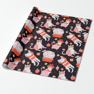 Papier Cadeau Chats de Noël