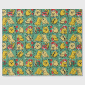 Papier Cadeau Chats de Noël (Plat)