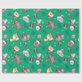 Papier Cadeau Chats de Noël (Plat)