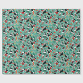 Papier Cadeau Chats de Noël et Bas (Plat)