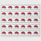 Papier Cadeau Chats de Noël et guirlande (Plat)