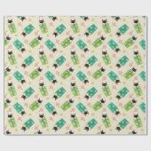 Papier Cadeau Chats de Noël par studioxtine (Plat)