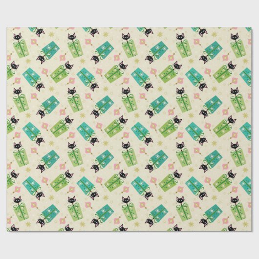 Papier Cadeau Chats de Noël par studioxtine (Plat)