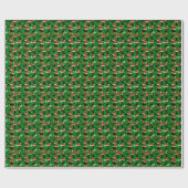 Papier Cadeau chats de Noël père Noël (Plat)