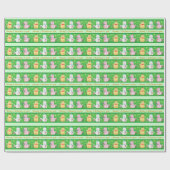 Papier Cadeau Chats de Noël rétro (Plat)