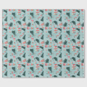 Papier Cadeau Chats de Noël Vintage (Plat)