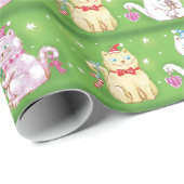 Papier Cadeau Chats de vacances (Coin rond)