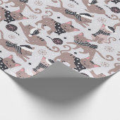 Papier Cadeau Chats d'hiver (Coin)