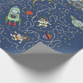 Papier Cadeau Chats en papier d'emballage spatial (Coin)