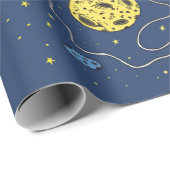 Papier Cadeau Chats en papier d'emballage spatial (Coin rond)