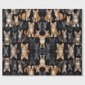 Papier Cadeau Chats et chatons (Plat)