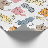 Papier Cadeau Chats et chatons mignons et amusants (Coin)