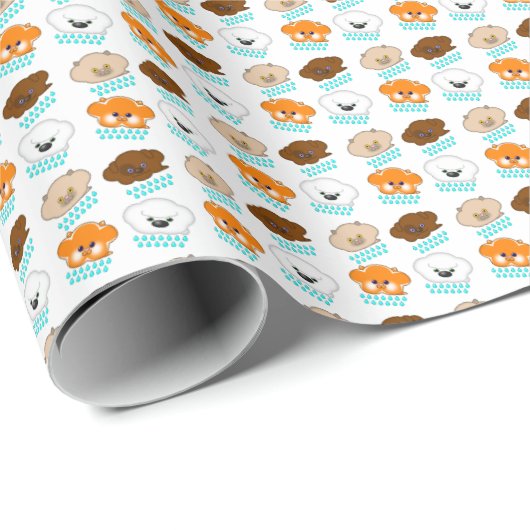 Papier Cadeau Chats et chiens en pluie (Coin rond)