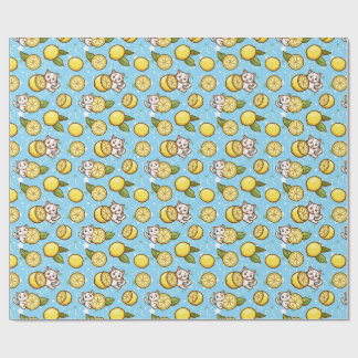 Papier Cadeau Chats et citrons
