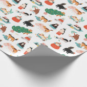 Papier Cadeau Chats et Motifs de Noël (Coin)