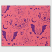 Papier Cadeau Chats et papillons de nuit (Plat)