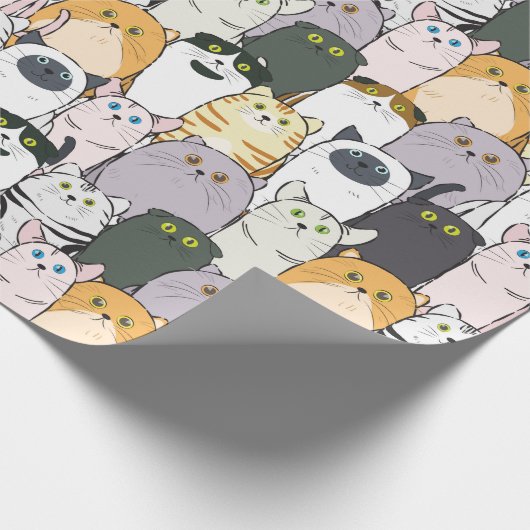 Papier Cadeau Chats et plus de chats (Coin)