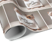 Papier Cadeau Chats frères portant une chemise (Coin rond)