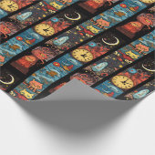 Papier Cadeau Chats Horloges et Aliens (Coin)
