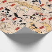 Papier Cadeau Chats japonais par Utagawa Kuniyoshi (Coin)