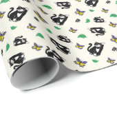 Papier Cadeau Chats joueurs (Coin rond)