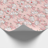 Papier Cadeau Chats lapins mignons (Coin)