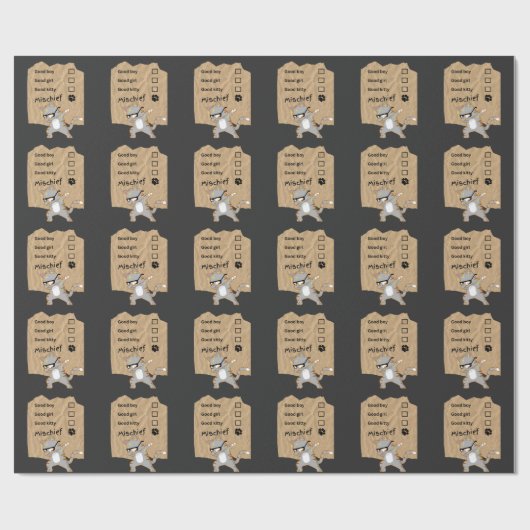 Papier Cadeau Chats malicieux (Plat)
