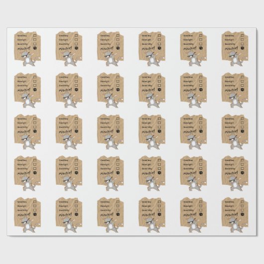 Papier Cadeau Chats malicieux (Plat)