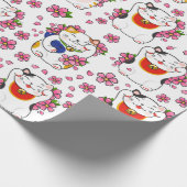 Papier Cadeau Chats Maneki-neko chinois (Coin)