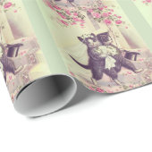 Papier Cadeau Chats Mariages (Coin rond)