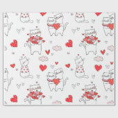 Papier Cadeau Chats mignons (Plat)