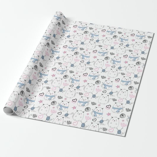 Papier Cadeau Chats mignons (Déroulé)