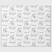 Papier Cadeau Chats mignons (Plat)