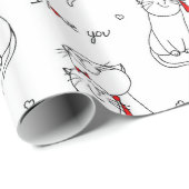 Papier Cadeau Chats mignons (Coin rond)