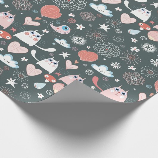 Papier Cadeau Chats mignons (Coin)