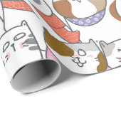 Papier Cadeau Chats mignons (Coin rond)