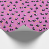 Papier Cadeau Chats Ninja avec Star Power en rose (Coin)