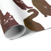 Papier Cadeau Chats noirs (Coin rond)