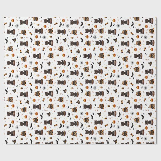 Papier Cadeau Chats noirs (Plat)