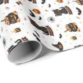 Papier Cadeau Chats noirs (Coin rond)