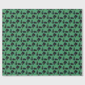 Papier Cadeau Chats Noirs Blocs Halloween Pixel Art Motif (Plat)