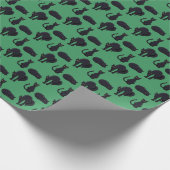 Papier Cadeau Chats Noirs Blocs Halloween Pixel Art Motif (Coin)