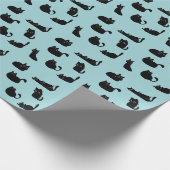 Papier Cadeau Chats noirs drôles (Coin)